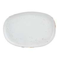 Front of the House Artefact 13" x 9" Ash Oval Porcelain Plate - 4/Case