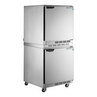 Beverage-Air UCR27AHC-23 Double Stacked 27" Undercounter Refrigerator and 3" Casters