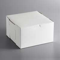 10" x 10" x 6" White Customizable Cake / Bakery Box - 100/Bundle