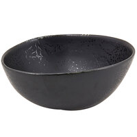 Front of the House DBO142BKP23 Kiln 10 oz. Pepper Round Porcelain Bowl - 12/Case