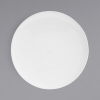 Front of the House DOS006WHP22 Spiral 12" White Round Porcelain Plate - 6/Case