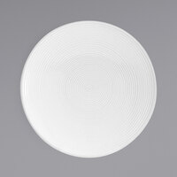 Front of the House DBB001WHP23 Spiral 6 1/2" White Round Porcelain Plate - 12/Case