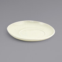 Front of the House DCS047BEP23 Kiln 6" Vanilla Bean Porcelain Saucer - 12/Case