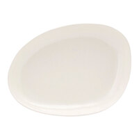 Front of the House Kiln 8" x 6" Vanilla Bean Porcelain Oval Plate - 12/Case