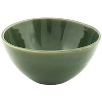 Front of the House DBO154GRP21 Kiln 42 oz. Leek Oval Tall Porcelain Bowl - 4/Case