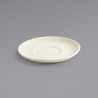 Front of the House DCS059BEP23 Kiln 4 3/4" Vanilla Bean Porcelain Saucer - 12/Case