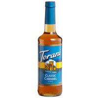 Torani Sugar-Free Classic Caramel Flavoring Syrup 750 mL Glass Bottle