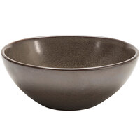 Front of the House DBO153ESP22 Kiln 28 oz. Mocha Oval Porcelain Bowl - 6/Case