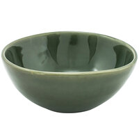 Front of the House DBO153GRP22 Kiln 28 oz. Leek Oval Porcelain Bowl - 6/Case