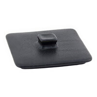 Front of the House DLI136BKC23 Kiln 5 1/2" Black Square Stoneware Lid for 8 oz. Ovenware Dish - 12/Case