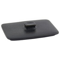 Front of the House DLI135BKC23 Kiln 6 1/4" x 3 3/4" Black Rectangular Stoneware Lid for 10 oz. Ovenware Dish - 12/Case