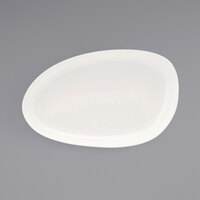 Front of the House DDP062BEP22 Kiln 11" x 7" Vanilla Bean Oval Porcelain Plate - 6/Case