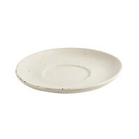 Front of the House DCS059MUP23 Kiln 4 3/4" Mushroom Porcelain Saucer - 12/Case