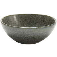 Front of the House DBO153DGP22 Kiln 28 oz. Sage Oval Porcelain Bowl - 6/Case