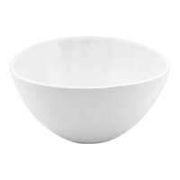 Front of the House Kiln 42 oz. White Oval Tall Porcelain Bowl - 4/Case