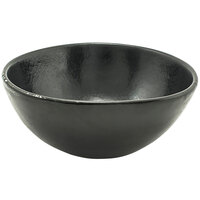 Front of the House DBO153BKP22 Kiln 28 oz. Pepper Oval Porcelain Bowl - 6/Case