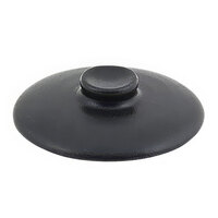 Front of the House DLI134BKC23 Kiln 4" Black Round Stoneware Lid for 7 oz. Ovenware Dish - 12/Case