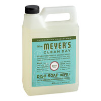 Mrs. Meyer's Clean Day 372549 48 oz. Basil Scented Dish Soap Refill - 6/Case