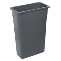 Carlisle 34202323 Trimline 23 Gallon Gray Slim Rectangular Trash Can