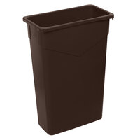 Carlisle 34202369 Trimline 23 Gallon Brown Slim Rectangular Trash Can