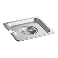 Choice 1/6 Size Stainless Steel Slotted Steam Table / Hotel Pan Cover