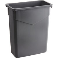 Carlisle 34201523 Trimline 15 Gallon Gray Slim Rectangular Trash Can