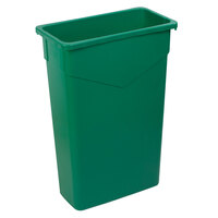 Carlisle 34202309 Trimline 23 Gallon Green Slim Rectangular Trash Can