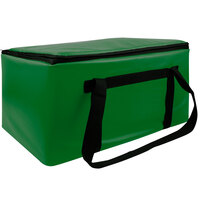 Sterno Kelly Green Customizable Space Saver Catering XL Insulated Food Carrier, 16" x 24" x 17 3/4" - Holds 4 Full Size Food Pans