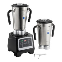 AvaMix BX1GRGT2J 3 3/4 hp 1 Gallon Stainless Steel Heavy Duty Commercial Food Blender with Timer and 2 Jars - 120V