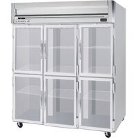 Beverage-Air HRS3HC-1HG Horizon Series 78" Glass Half Door Reach-In Refrigerator