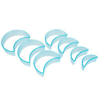 Ateco 5756 7-Piece Plastic Plain Crescent Cutter Set