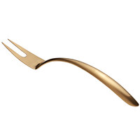 Bon Chef 9455GM 14" Gold Matte Stainless Steel Serving Fork with Hollow Cool Handle