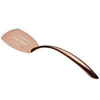 Bon Chef 9460RG 14 3/4" Rose Gold Stainless Steel Slotted Serving Turner with Hollow Cool Handle