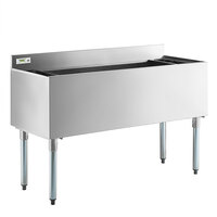 Regency 18" x 48" Stainless Steel Underbar Ice Bin with Bottle Holders