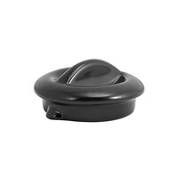 Front of the House BTP101BKP12 Spiral Ink Semi-Matte Black Porcelain Lid for BTP002BKP12 Teapot - 6/Case