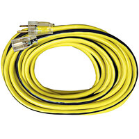 Voltec 05-00365 50' Yellow / Black 12/3 3-Conductor SJTW Extension Cord - 300V