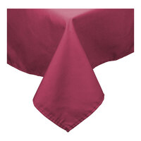 Intedge 72" x 120" Rectangular Mauve Hemmed 65/35 Poly/Cotton Blend Cloth Table Cover