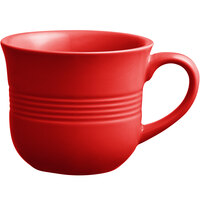 Acopa Capri 8 oz. Passion Fruit Red Stoneware Cup - 36/Case