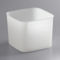 Carlisle 6 Qt. Square Polyethylene White Food Storage Container