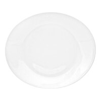 Front of the House Ellipse 12" x 10" White Oval Porcelain Coupe Plate - 6/Case