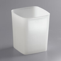 Carlisle 4 Qt. Square Polyethylene White Food Storage Container