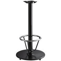 Lancaster Table & Seating Cast Iron 22" Bar Height Table Base with 16" Foot Rest and Self-Leveling Feet