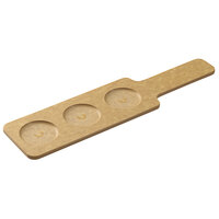 Tomlinson 1024978 13 3/4" x 3 1/2" Richlite Wood Fiber 3-Hole Natural Flight Paddle