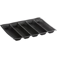 Sasa Demarle Flexipan® Air SF-02164 5 Compartment Sub Sandwich Silicone Bread Mold - 12 1/4" x 3" Cavities