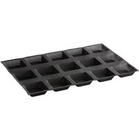 Sasa Demarle Flexipan® Air SF-01176 15 Compartment Square Roll / Bun Silicone Bread Mold - 3 5/8" x 3 5/8" Cavities