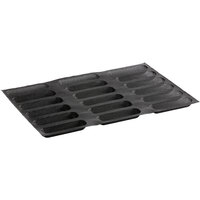 Sasa Demarle Flexipan® Air SF-00004 18 Compartment Hot Dog Bun Silicone Bread Mold - 6" x 1" Cavities