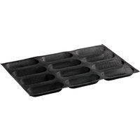 Sasa Demarle Flexipan® Air SF-01403 12 Compartment Oblong Shape Silicone Bread Mold - 6 3/4" x 2 1/2" Cavities