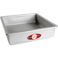 Fat Daddio's PSQ-12123 ProSeries 12" x 12" x 3" Square Anodized Aluminum Straight Sided Cake Pan