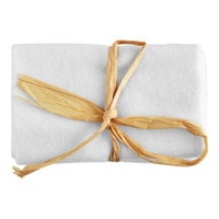 Novo Essentials White Shoe Mitt with Natural Ribbon Tie - 500/Case
