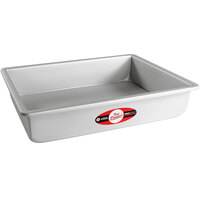 Fat Daddio's POBCC-9133 9" x 13" x 3" Rectangular Anodized Aluminum Straight Sided Cheesecake Pan with Removable Bottom